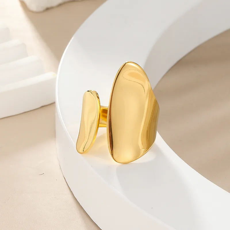 304 Stainless Steel 14K Gold Plated Ring