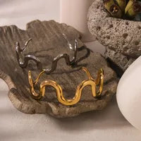 Simple Style Classic Style Zig Zag 304 Stainless Steel 18K Gold Plated and Silver