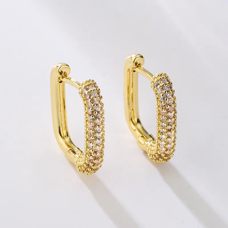 Silver and Gold Rhinestone Hoops