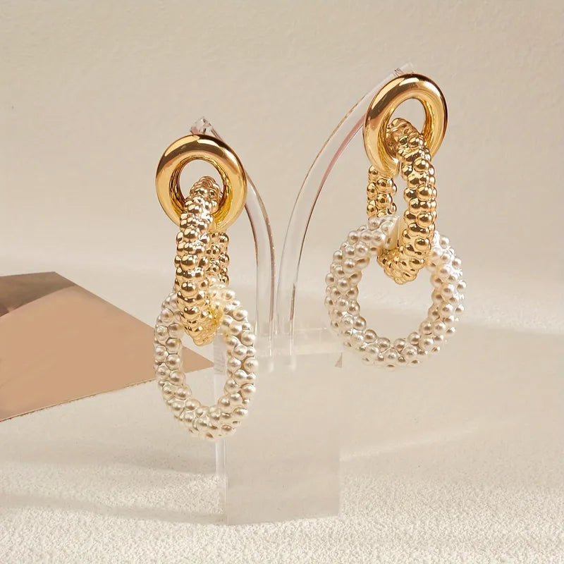 Pair of Vintage Style Simple Style Geometric Acrylic Drop Earrings