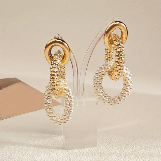 Pair of Vintage Style Simple Style Geometric Acrylic Drop Earrings