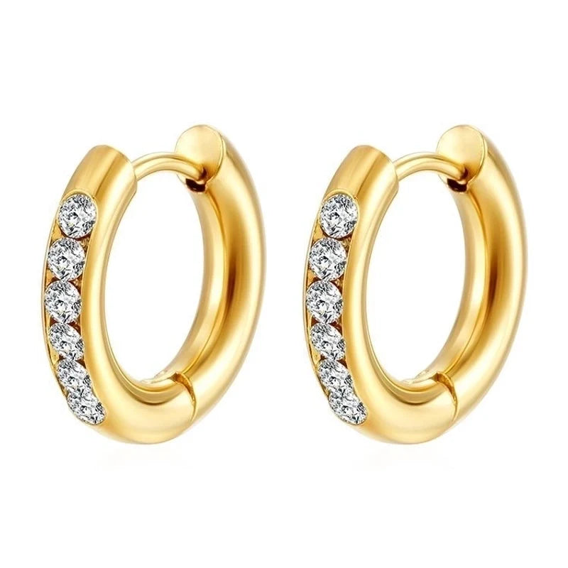 18K Gold Filled Rhinestone Earrings