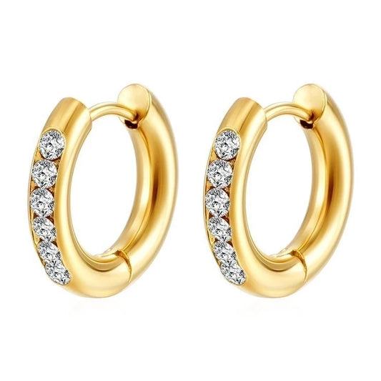 18K Gold Filled Rhinestone Earrings
