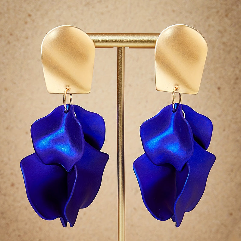 Elegant Luxurious Leaf Acrylic Alloy Drop Earrings