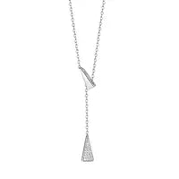 925 Sterling Silver Geometric 14K Gold Plated 925 Sterling Silver Cable Chain Pendant Necklace