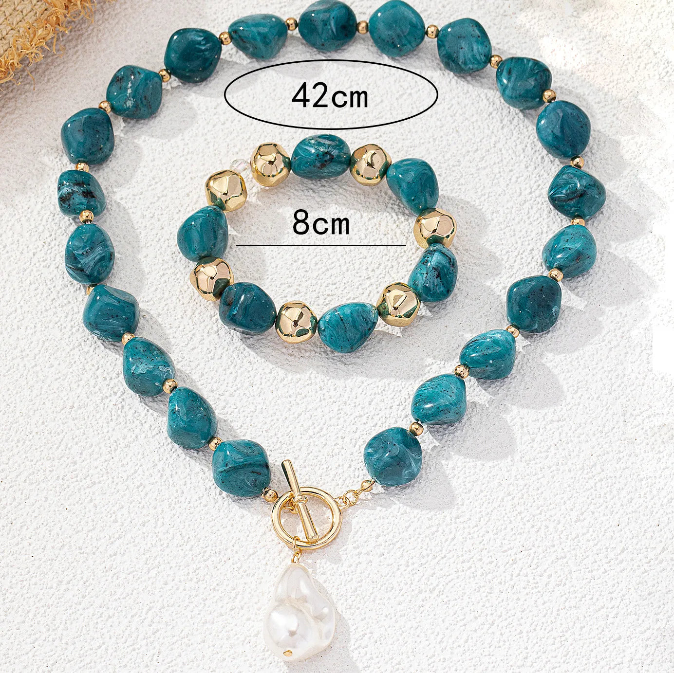 Casual Bohemian Solid Color Arylic Imitation Pearl 14K Gold Plated Gold Plated Women's Jewelry Set