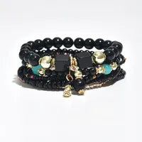 Casual Bohemian Style Multi-Layered Elastic Bracelets Set Of 7