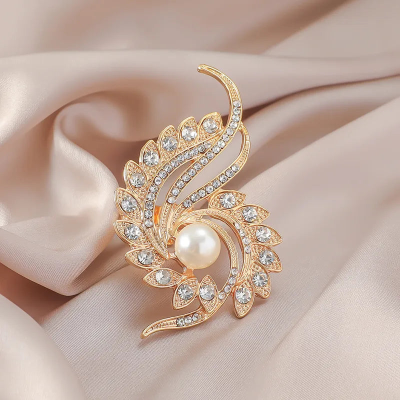 Elegant Luxurious Flower Alloy Rhinestones Gold Plated Women's Open Ring