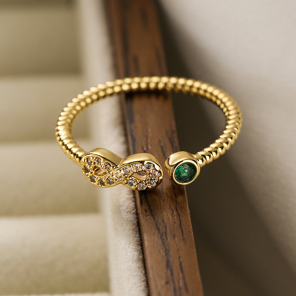 Simple Gold Stone Rings