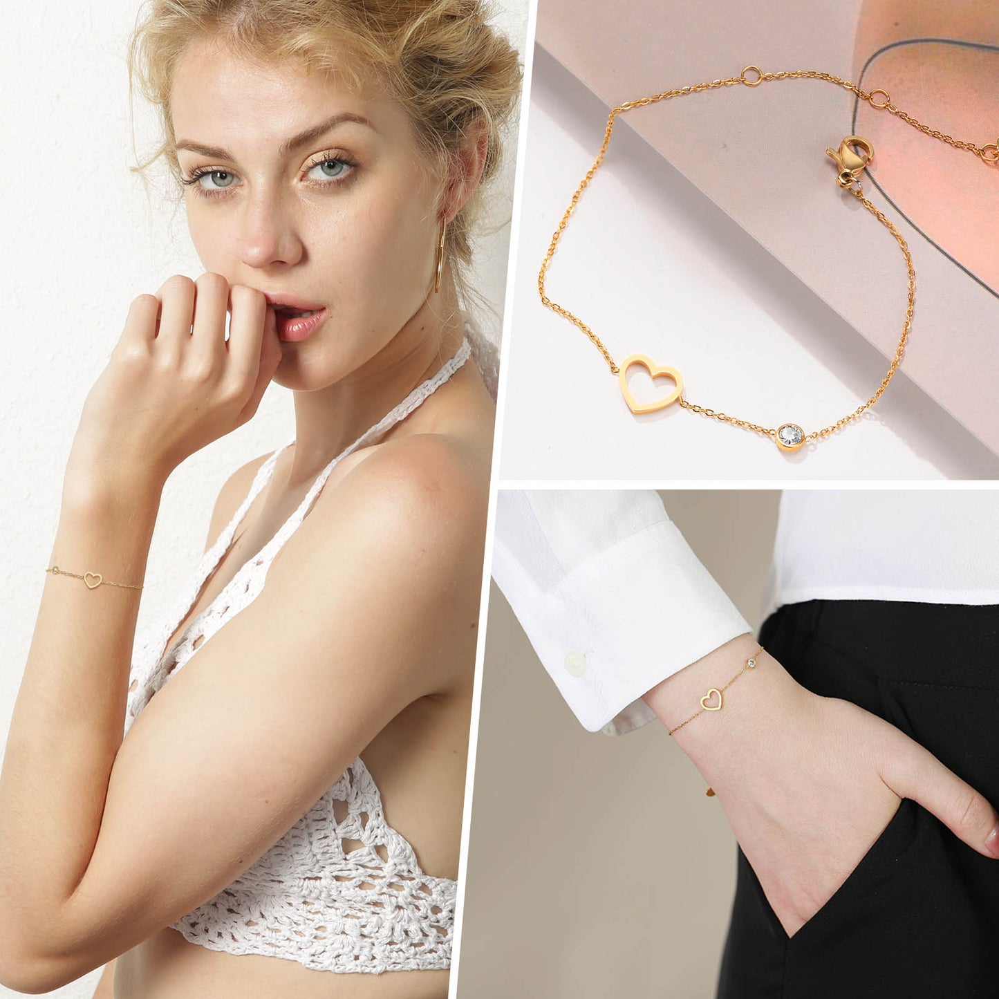 Open Heart Shape Bracelet