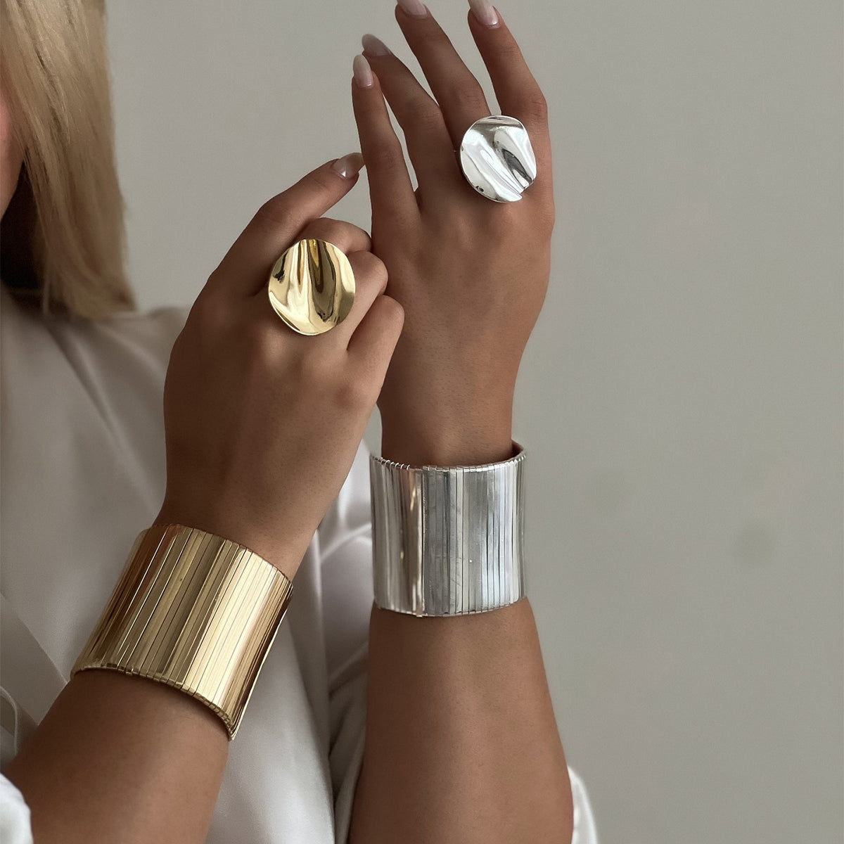 Classic Style Geometric Alloy Women's Rings Bangle Sets