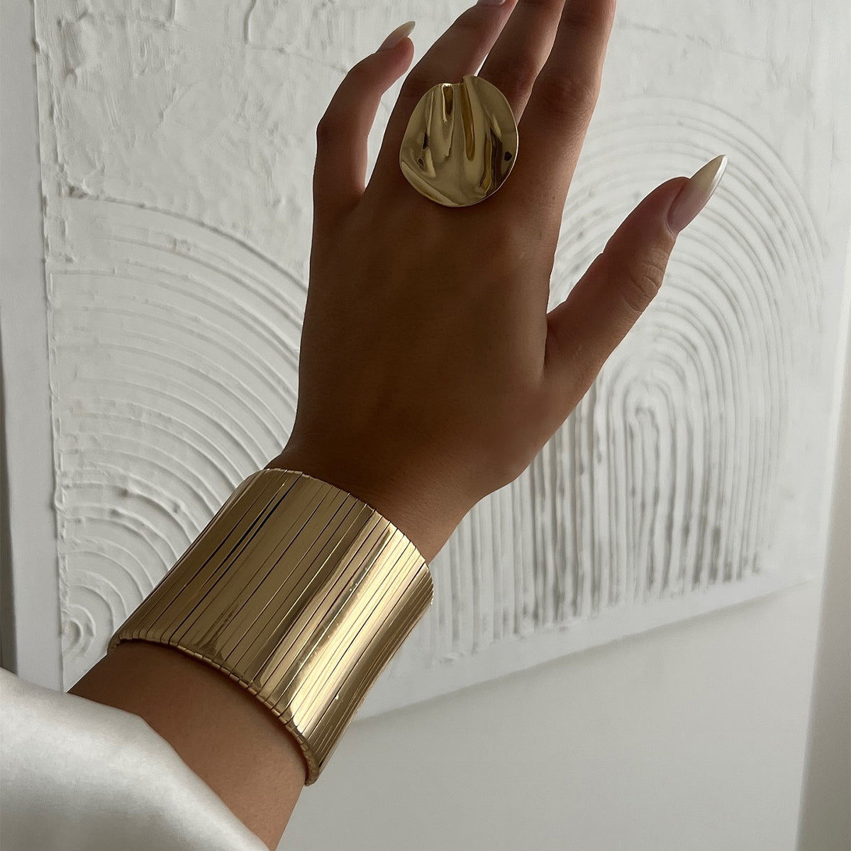 Classic Style Geometric Alloy Women's Rings Bangle Sets