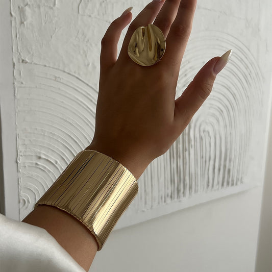 Classic Style Geometric Alloy Women's Rings Bangle Sets