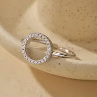 925 Sterling Silver Open Circle Ring