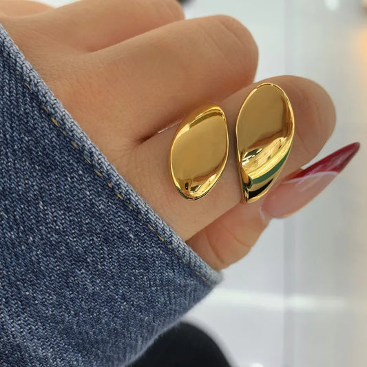 Artistic Geometric 316 Stainless Steel 16K Gold Plated Ring