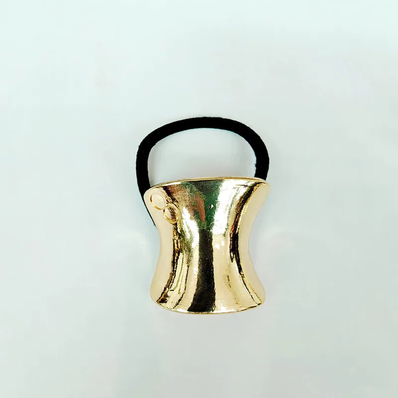 Women's Simple Style Classic Style Color Block Alloy Plating Hair Tie Gold